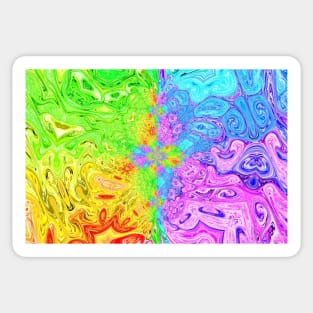 Hippy Rainbow Paint Swirls Tie Dye Sticker